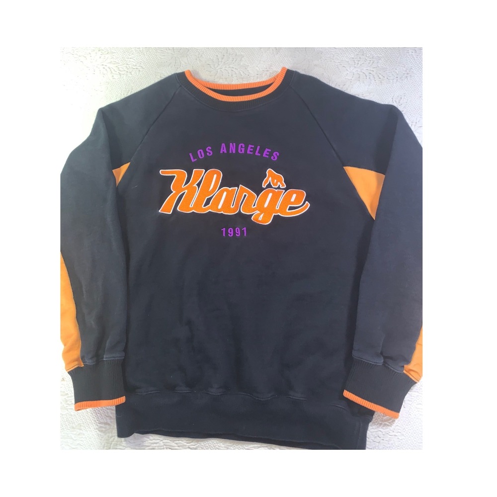 X-Large Los Angeles 1991 Sweatshirt Mens Small Black Orange Gorilla Crewneck